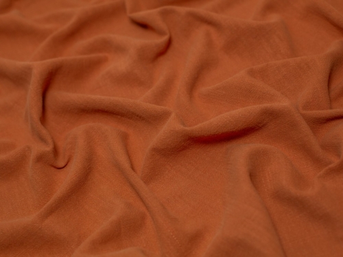 Minerva Core Range Soft Stonewashed Ramie Linen Weave Fabric Brown