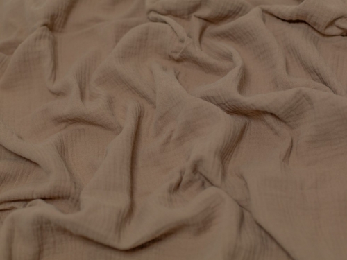 Minerva Core Range Cotton Double Gauze Fabric Camel