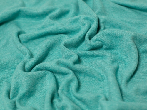 Minerva Core Range Melange Tubular Ribbing Stretch Knit Fabric Robins Egg