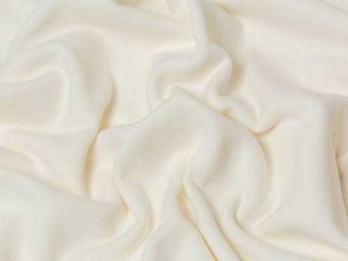 Minerva Core Range Tubular Ribbing Stretch Knit Fabric Cream