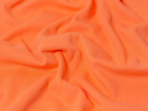 Minerva Core Range Tubular Ribbing Stretch Knit Fabric Soft Coral
