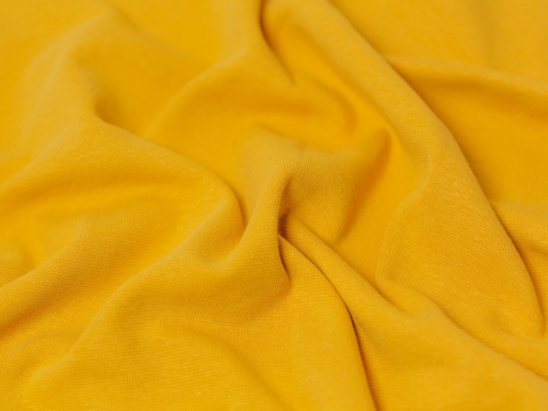 Minerva Core Range Tubular Ribbing Stretch Knit Fabric Soft Ochre