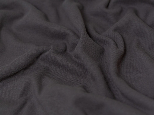 Minerva Core Range Tubular Ribbing Stretch Knit Fabric Anthracite