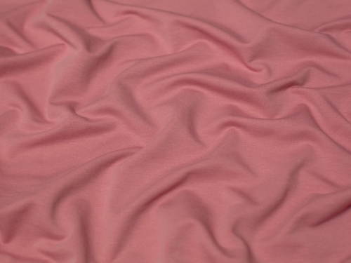 Minerva Core Range Cotton Fleece Back Sweatshirt Stretch Knit Fabric Dusky Pink