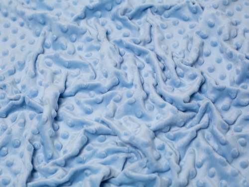 Minerva Core Range Heavy Embossed Dimple Plush Fleece Fabric Light Blue