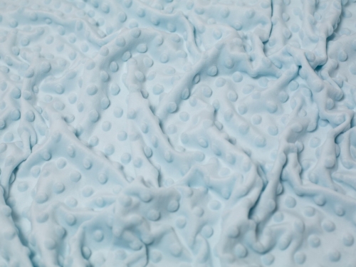Minerva Core Range Heavy Embossed Dimple Plush Fleece Fabric Powder Blue