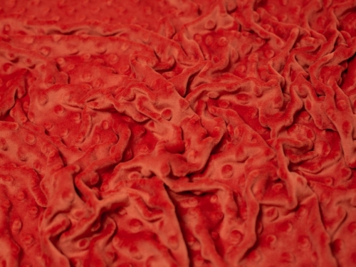 Minerva Core Range Heavy Embossed Dimple Plush Fleece Fabric Rust
