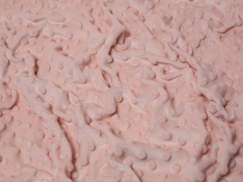 Minerva Core Range Heavy Embossed Dimple Plush Fleece Fabric Blush Rose