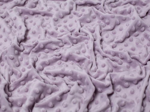 Minerva Core Range Heavy Embossed Dimple Plush Fleece Fabric Soft Lilac