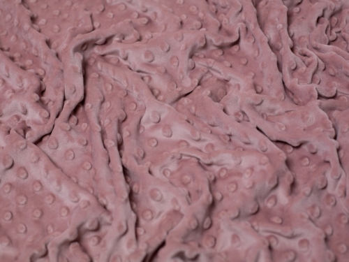 Minerva Core Range Heavy Embossed Dimple Plush Fleece Fabric Dusky Pink