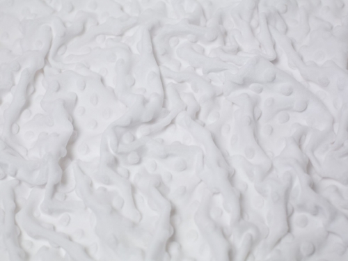 Minerva Core Range Heavy Embossed Dimple Plush Fleece Fabric White