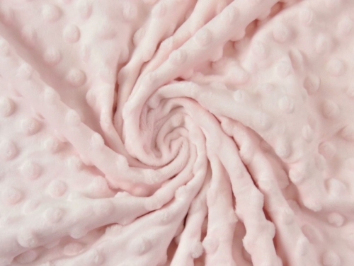 Minerva Core Range Heavy Embossed Dimple Plush Fleece Fabric Light Pink