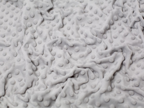 Minerva Core Range Heavy Embossed Dimple Plush Fleece Fabric Silver Grey