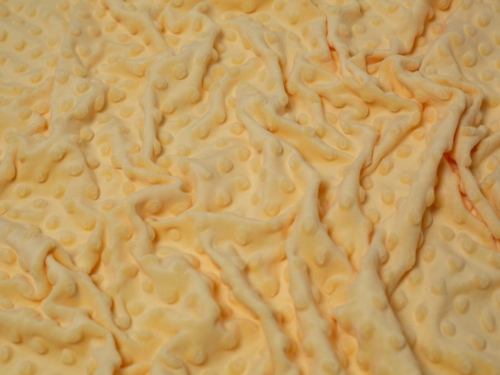 Minerva Core Range Heavy Embossed Dimple Plush Fleece Fabric Lemon Yellow