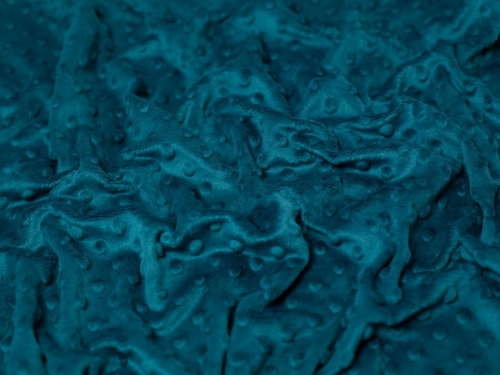 Minerva Core Range Heavy Embossed Dimple Plush Fleece Fabric Teal