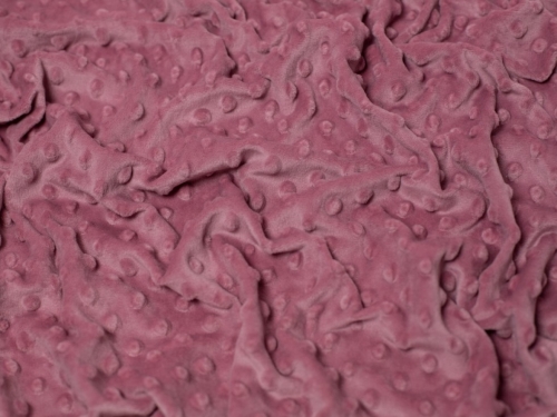 Minerva Core Range Heavy Embossed Dimple Plush Fleece Fabric Mauve Pink