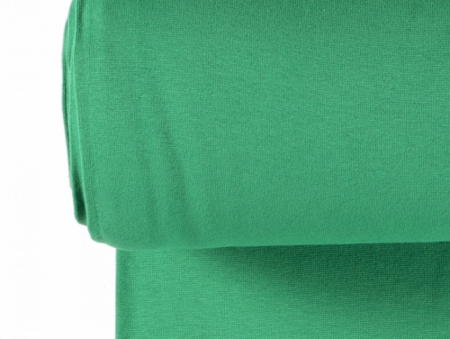 Minerva Core Range Tubular Ribbing Stretch Knit Fabric Kelly Green