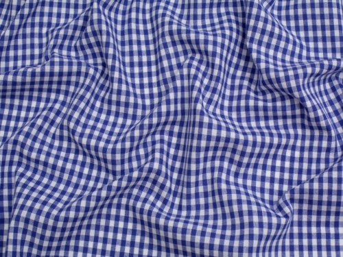 Minerva Core Range 1/4 inch 100% Cotton Gingham Fabric Cobalt Blue