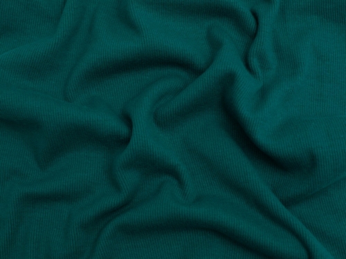 Minerva Core Range Heavy Tubular Ribbing Stretch Knit Fabric Petrol
