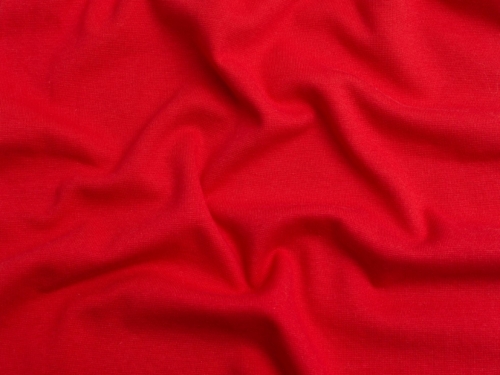 Minerva Core Range Organic Tubular Ribbing Stretch Knit Fabric Red