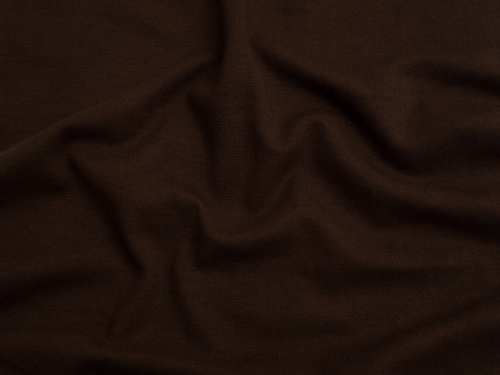 Minerva Core Range Organic Tubular Ribbing Stretch Knit Fabric Dark Brown