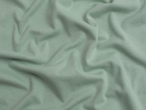 Minerva Core Range Organic Tubular Ribbing Stretch Knit Fabric Tea Green