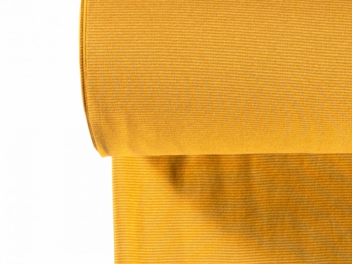 Minerva Core Range Tubular Ribbing Stretch Knit Fabric Ochre