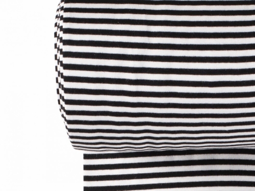 Tubular Ribbing Stretch Knit Fabric Black