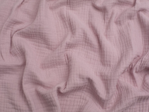 Minerva Core Range Cotton Triple Gauze Fabric Light Pink