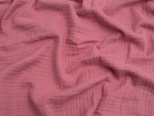 Minerva Core Range Cotton Triple Gauze Fabric Rose Pink