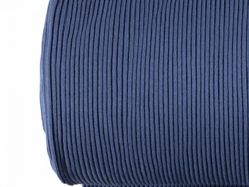 Minerva Core Range Chunky Tubular Ribbing Stretch Knit Fabric Indigo Blue