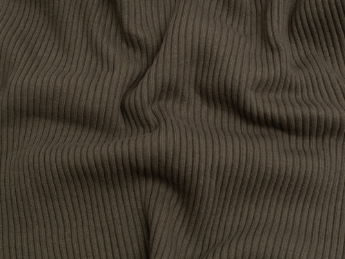 Minerva Core Range Chunky Tubular Ribbing Stretch Knit Fabric Taupe