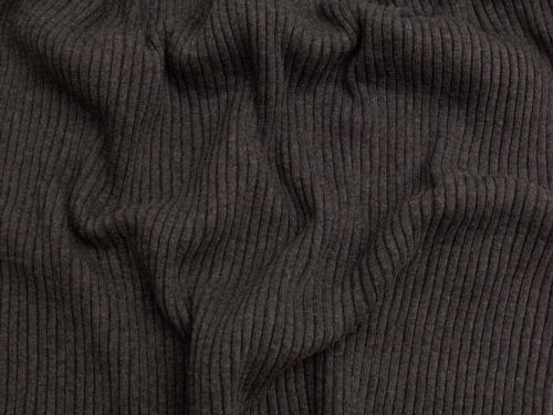 Minerva Core Range Chunky Tubular Ribbing Stretch Knit Fabric Dark Grey