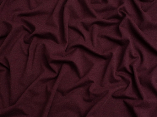 Minerva Core Range Recycled Cotton Jersey Stretch Knit Fabric Bordeaux