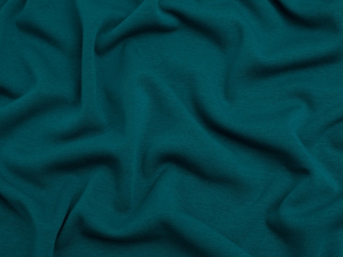 Minerva Core Range Fur Back Sweatshirt Stretch Knit Fabric Peacock