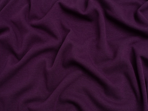 Minerva Core Range Fur Back Sweatshirt Stretch Knit Fabric Purple