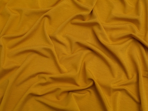 Minerva Core Range Bamboo Cotton Jersey Stretch Knit Fabric Ochre