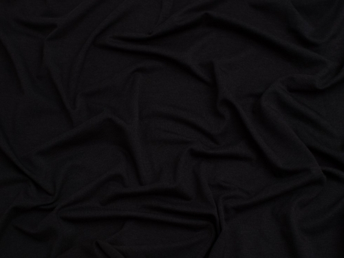 Minerva Core Range Bamboo Cotton Jersey Stretch Knit Fabric Black
