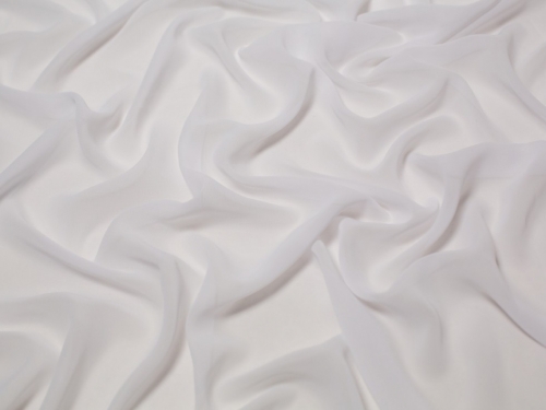 Minerva Core Range Sheer Chiffon Fabric White