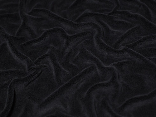 Minerva Core Range Super Soft Plush Cuddle Fleece Fabric Black