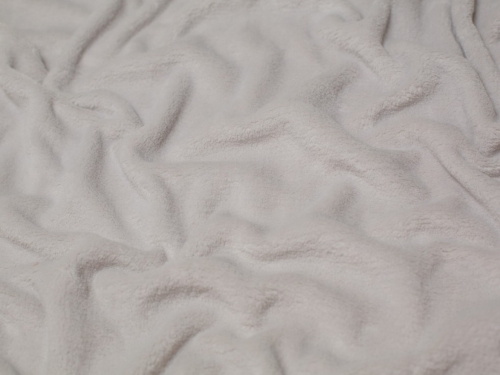 Minerva Core Range Super Soft Plush Cuddle Fleece Fabric Silver Grey
