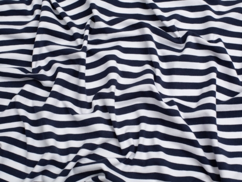 Minerva Core Range Cotton Jersey Stretch Knit Fabric Navy Blue