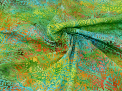 Cotton Batik Fabric Green