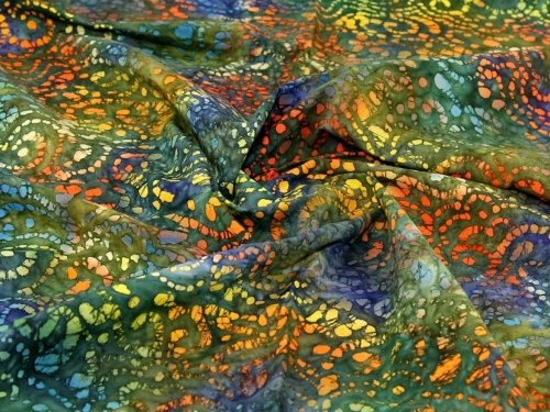 Cotton Batik Fabric Green