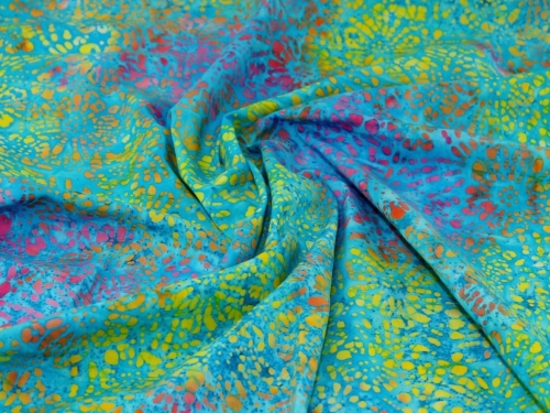 Cotton Batik Fabric Turquoise