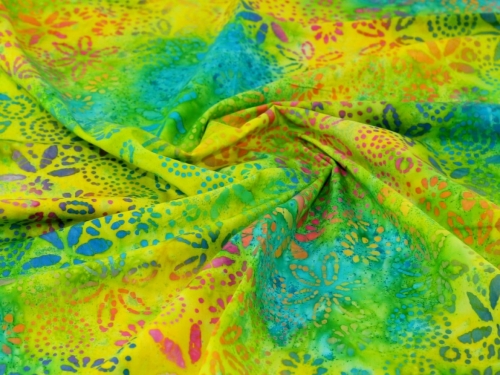 Cotton Batik Fabric Green
