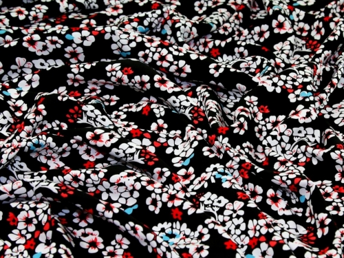 Deadstock Viscose Challis Fabric Black