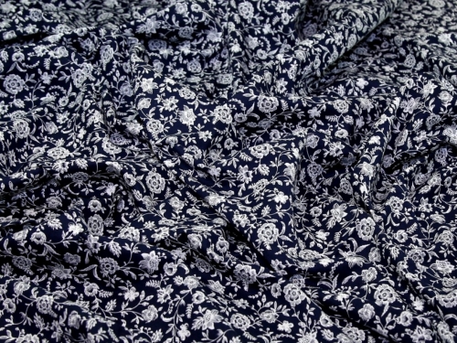 Deadstock 100% Cotton Poplin Fabric Navy