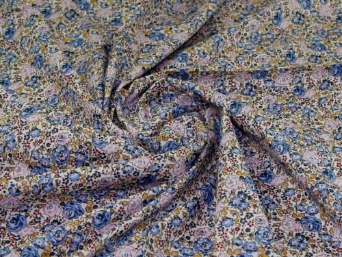 Deadstock 100% Cotton Poplin Fabric Blue