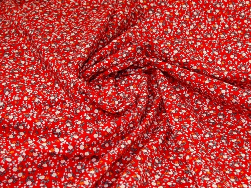 Deadstock 100% Cotton Poplin Fabric Red